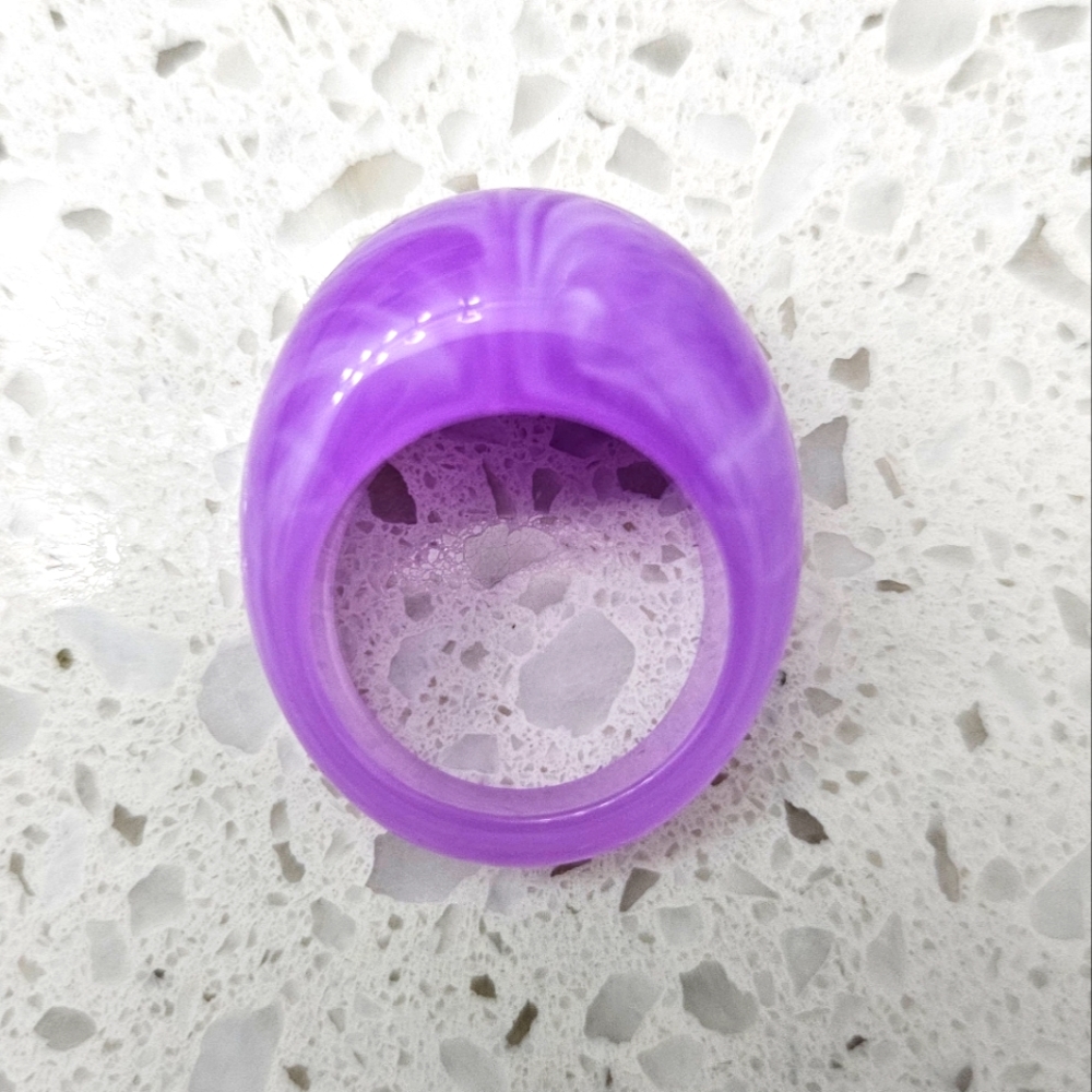 Purple acrylic ring